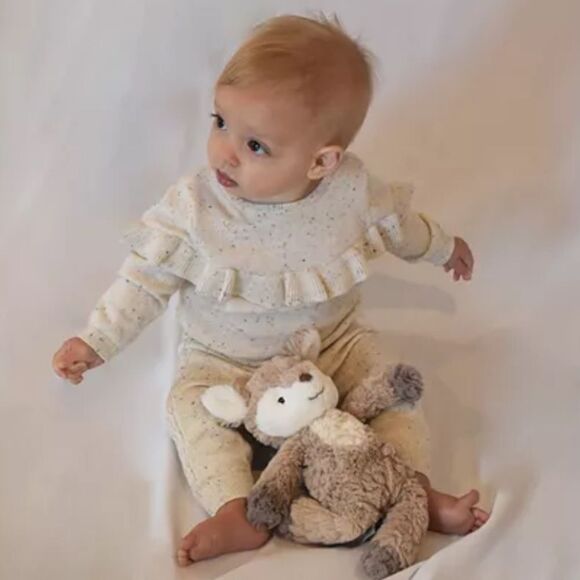 BLOOMIES BABY GIRLS RUFFLE TRIM CONFETTI SWEATER SET 6/12M - Picture 10 of 10